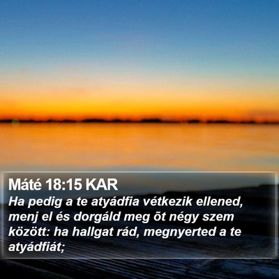 Máté 18:15 KAR Bible Verse Image