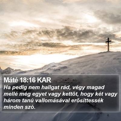 Máté 18:16 KAR Bible Verse Image