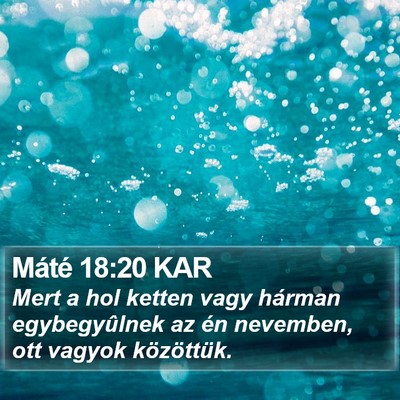 Máté 18:20 KAR Bible Verse Image