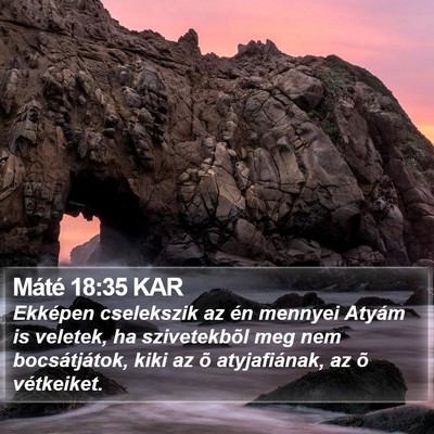 Máté 18:35 KAR Bible Verse Image