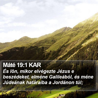 Máté 19:1 KAR Bible Verse Image