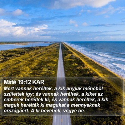 Máté 19:12 KAR Bible Verse Image