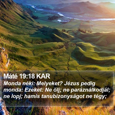 Máté 19:18 KAR Bible Verse Image