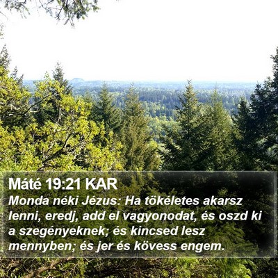 Máté 19:21 KAR Bible Verse Image