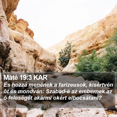 Máté 19:3 KAR Bible Verse Image