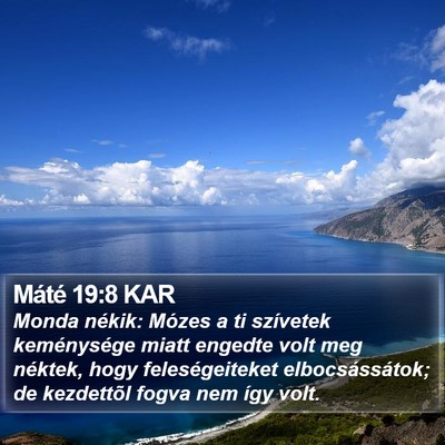 Máté 19:8 KAR Bible Verse Image