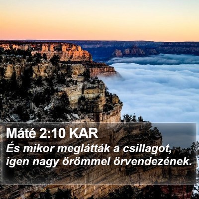 Máté 2:10 KAR Bible Verse Image