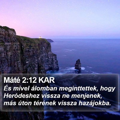 Máté 2:12 KAR Bible Verse Image