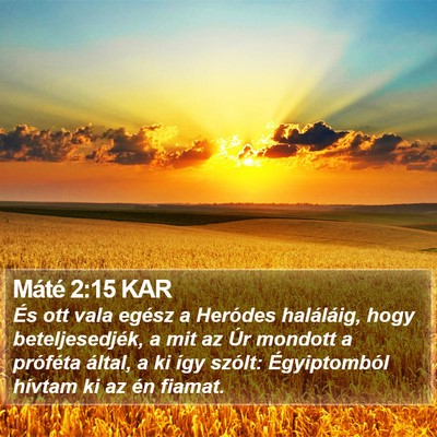 Máté 2:15 KAR Bible Verse Image