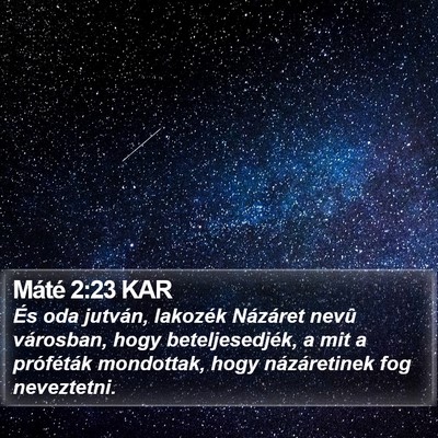 Máté 2:23 KAR Bible Verse Image