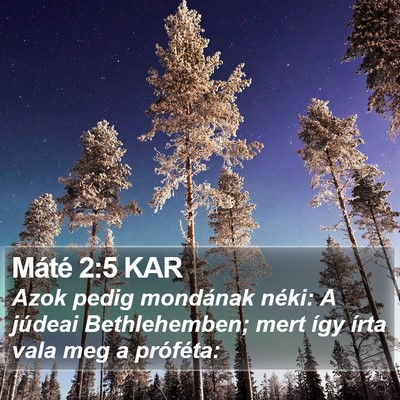 Máté 2:5 KAR Bible Verse Image