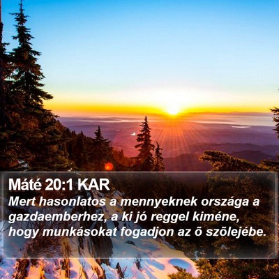Máté 20:1 KAR Bible Verse Image