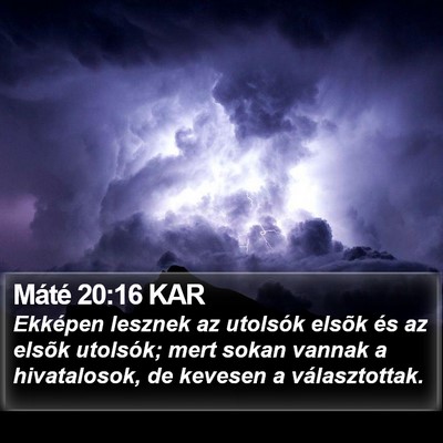 Máté 20:16 KAR Bible Verse Image