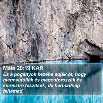 Máté 20:19 KAR Bible Verse Image