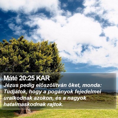 Máté 20:25 KAR Bible Verse Image