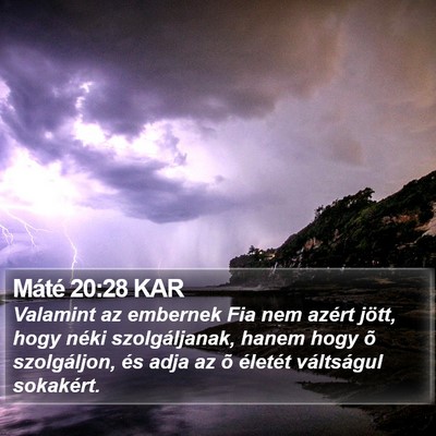 Máté 20:28 KAR Bible Verse Image