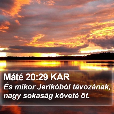 Máté 20:29 KAR Bible Verse Image