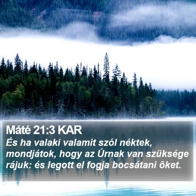 Máté 21:3 KAR Bible Verse Image