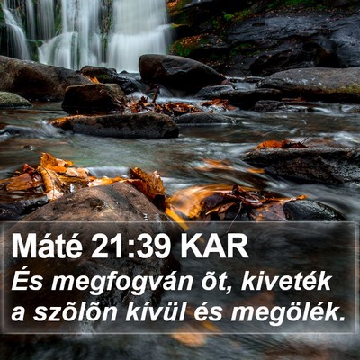 Máté 21:39 KAR Bible Verse Image