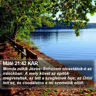 Máté 21:42 KAR Bible Verse Image