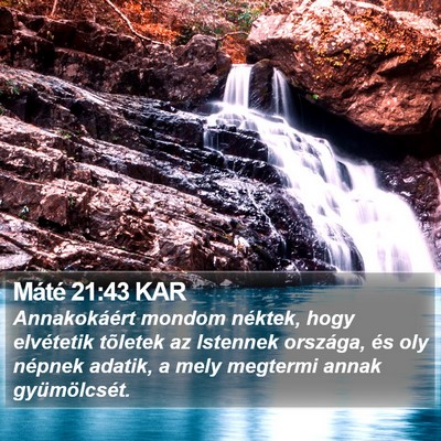 Máté 21:43 KAR Bible Verse Image