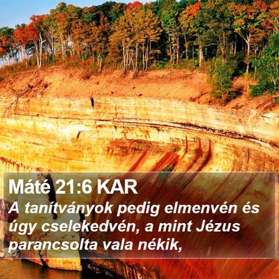Máté 21:6 KAR Bible Verse Image