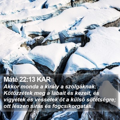Máté 22:13 KAR Bible Verse Image