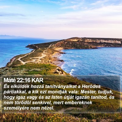 Máté 22:16 KAR Bible Verse Image