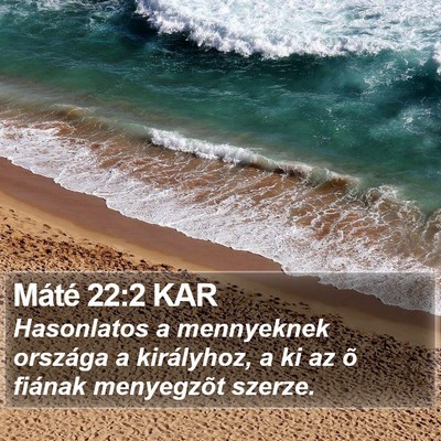 Máté 22:2 KAR Bible Verse Image