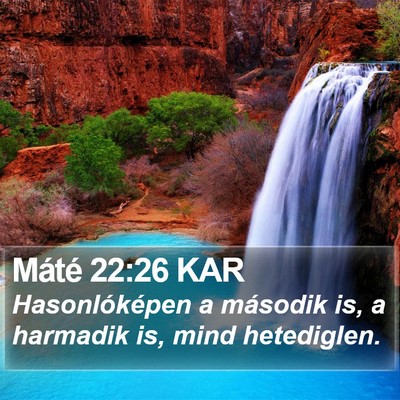Máté 22:26 KAR Bible Verse Image