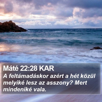 Máté 22:28 KAR Bible Verse Image