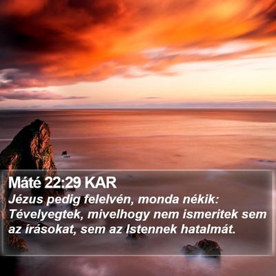 Máté 22:29 KAR Bible Verse Image
