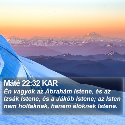 Máté 22:32 KAR Bible Verse Image