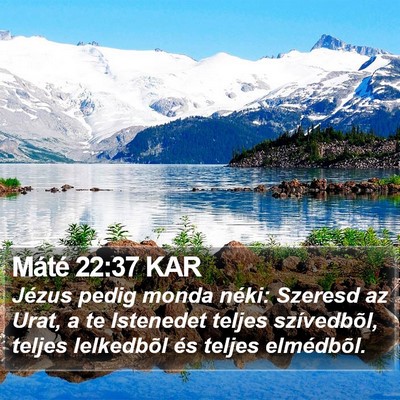 Máté 22:37 KAR Bible Verse Image