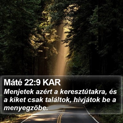 Máté 22:9 KAR Bible Verse Image