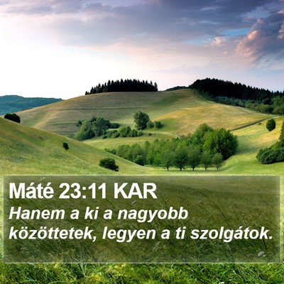 Máté 23:11 KAR Bible Verse Image