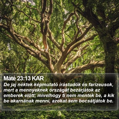Máté 23:13 KAR Bible Verse Image