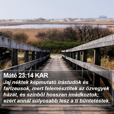 Máté 23:14 KAR Bible Verse Image