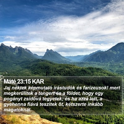 Máté 23:15 KAR Bible Verse Image