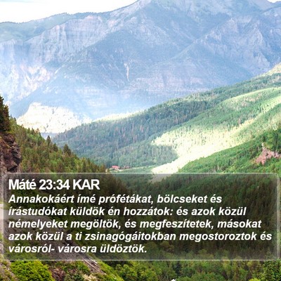 Máté 23:34 KAR Bible Verse Image