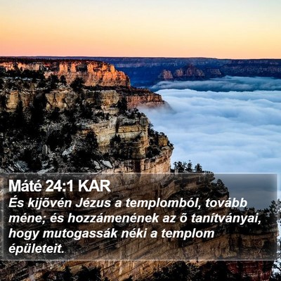 Máté 24:1 KAR Bible Verse Image