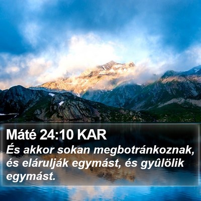 Máté 24:10 KAR Bible Verse Image