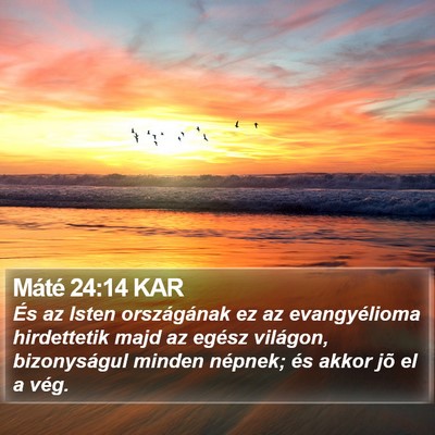 Máté 24:14 KAR Bible Verse Image