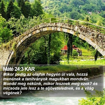 Máté 24:3 KAR Bible Verse Image
