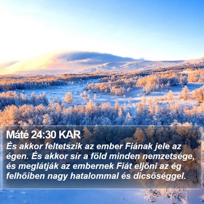 Máté 24:30 KAR Bible Verse Image