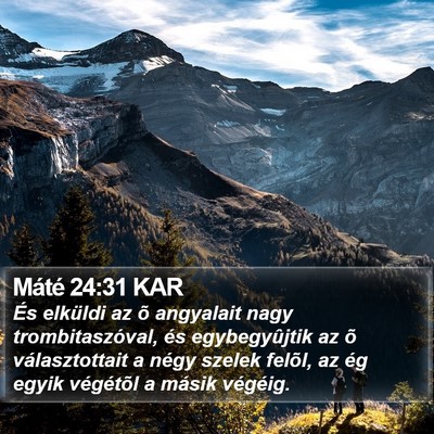 Máté 24:31 KAR Bible Verse Image