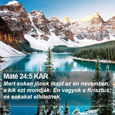 Máté 24:5 KAR Bible Verse Image