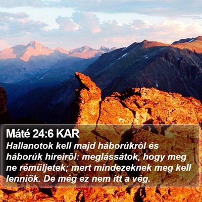 Máté 24:6 KAR Bible Verse Image