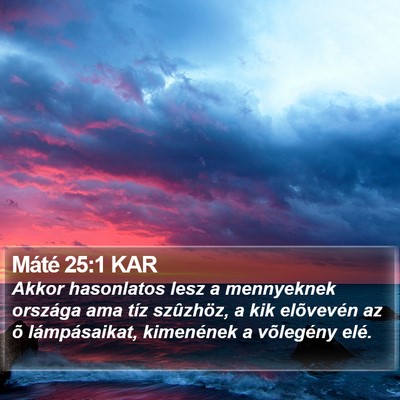 Máté 25:1 KAR Bible Verse Image