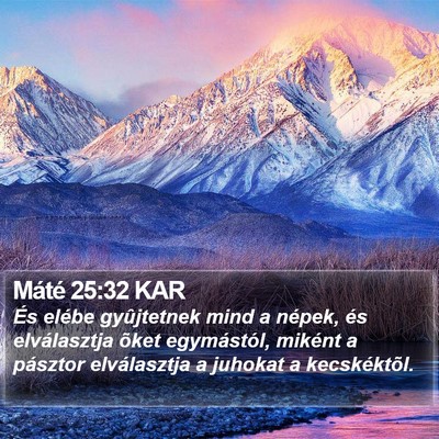 Máté 25:32 KAR Bible Verse Image